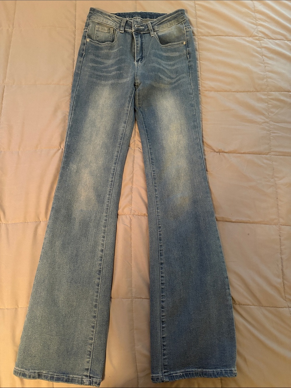 SHEIN Light Blue Flare Jeans